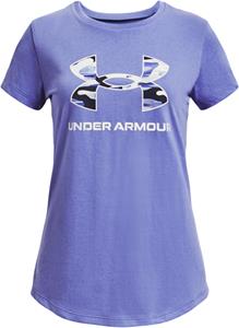 UNDER ARMOUR Sportstyle Logo kurzarm Trainingsshirt Mädchen 495 - baja blue/white