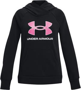 UNDER ARMOUR Rival Fleece Big Logo Hoodie Mädchen 002 - black/pink edge/white