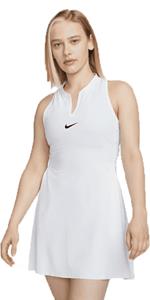 NIKE Dri-FIT Advantage Tenniskleid Damen 100 - white/black