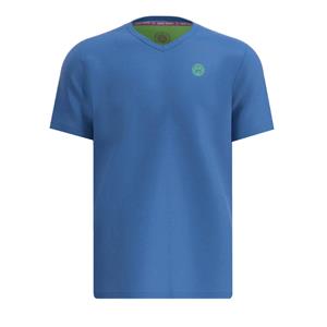 BIDI BADU Crew Inside Out V-Neck Tennisshirt Jungen BLNGN - blue, neon green