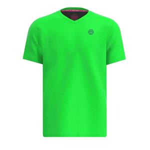 BIDI BADU Crew Inside Out V-Neck Tennisshirt Jungen NGNDBL - neon green, dark blue