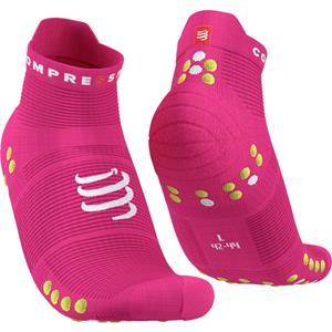 Hohe Unisex-Socken COMPRESSPORT - Pro Racing Socks V4.0 Run Low XU00047B_360 Fluo Pink/Proimerose