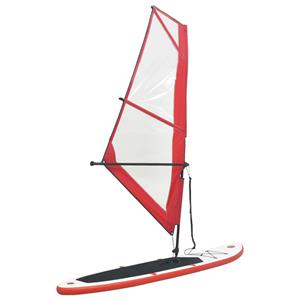 VIDAXL Aufblasbares Stand-up-paddleboard Set Mit Segel Rot Und Weiß