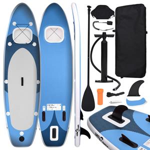 VidaXL Stand Up Paddleboardset opblaasbaar 360x81x10 cm zeeblauw