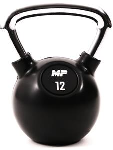 Muscle Power Rubberen Kettlebell - Zwart - 12 kg
