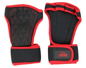 Legend Sports Crossfit & fitness handschoenen heren/dames zwart-rood