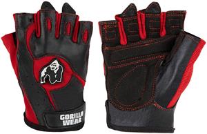 Gorilla Wear Mitchell Training Gloves - Fitness Handschoenen - Zwart / Rood - M