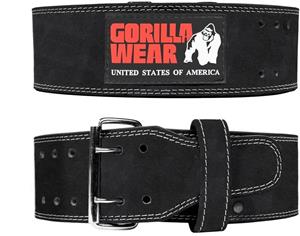 Gorilla Wear 4 Inch Leren Lifting Belt - Zwart - S/M