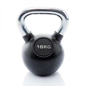 Muscle Power Kettlebell Rubber - Chrome 16 KG MP1301