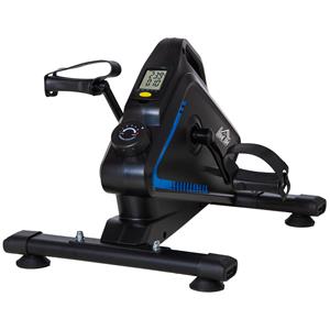 HOMCOM Mini Heimtrainer Beintrainer 5 Widerstandsstufen Mini Bike Pedaltrainer Trainingsrad mit LCD-Display verstellbar Schwarz+Blau 54 x 44 x 40 cm