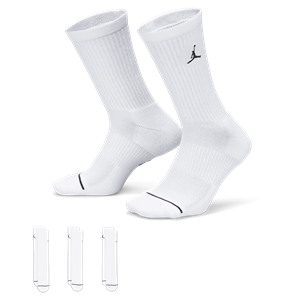 Jordan 3-Pack Crew Socken, White