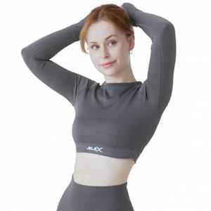 JELEX Amelia Dames Fitness-shirt met lange mouwen grijs