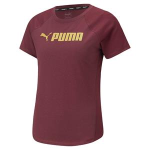 PUMA FIT Logo Trainingsshirt Damen aubergine