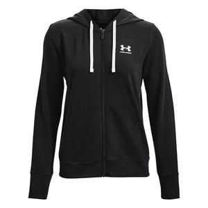 UNDER ARMOUR Rival Terry Kapuzenjacke Damen 001 - black/white