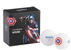 Volvik Marvel Captain America 4-Pack Golfballen
