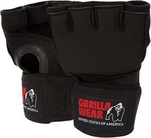 Gorilla Wear Gel Handschoenen met Omslag - Zwart / Wit - S/M