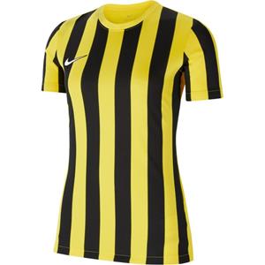 Nike Voetbalshirt Dri-FIT Striped Division IV - Geel/Zwart/Wit Dames