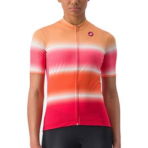 Castelli Women's Dolce Cycling Jersey SS23 - Soft Orange-Hibiscus}