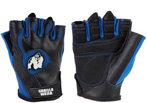 Gorilla Wear Mitchell Training Gloves - Fitness Handschoenen - Zwart / Blauw - 2XL