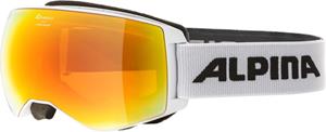 Alpina Naator HM Skibrille Farbe: 811 white, Scheibe: Hicon Mirror, orange S2) sphärisch)