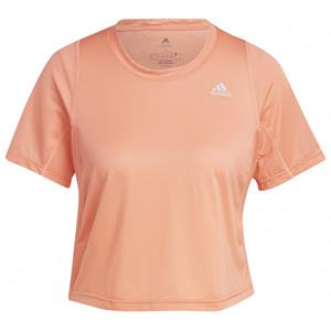 adidas - Women's Fast Crop Tee - Hardloopshirt, beige/roze