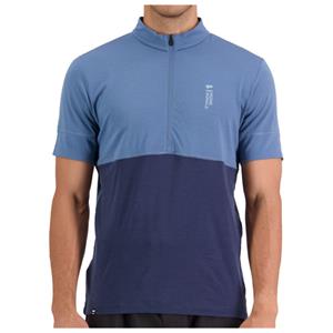 Mons Royale - Cadence Half Zip T - Fietsshirt, blauw