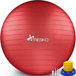 Tresko Yogabal Rood 75 Cm, Trainingsbal, Pilates, Gymbal