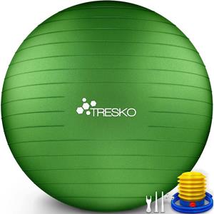 Tresko Yogabal Groen 85 Cm, Trainingsbal, Pilates, Gymbal