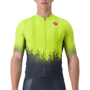 Castelli Confine Competizione Jersey SS22 - Savile Blue-Electric Lime}