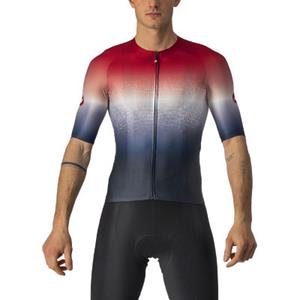 Castelli Aero Race 6.0 Jersey SS22 - Savile Blue-Pro Red}