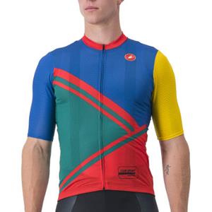 Castelli Club Sport Racing Competizione Jersey SS22 - Green-Red-Blue-Yellow}