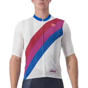 Castelli Club Sport Racing Competizione Jersey SS22 - White-Red-Blue}