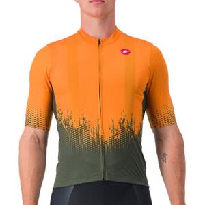 Castelli Confine Competizione Jersey SS22 - Military Green-Orange}