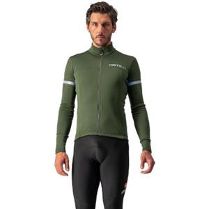 Castelli Fondo 2 Cycling Jersey AW21 - MILITARY GREEN-SILVER REFLEX}