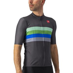 Castelli Confine Trikot (Limited Edition) - Dark Grey Aqua Blue}