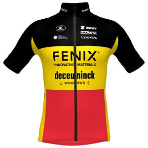 Vermarc FENIX-DECEUNINCK Belgische kampioen 2023 fietsshirt met korte mouwen, voor heren