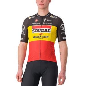 Castelli SOUDAL QUICK-STEP Shirt met korte mouwen Belgische kampioen 2023, voor heren, Ma