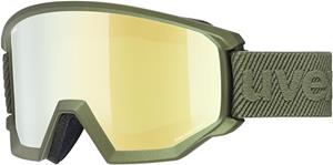 Uvex Athletic CV Skibrille Brillenträger Farbe: 8030 croco mat, mirror gold/colorvision green S2))