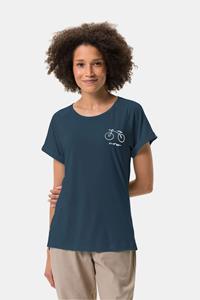 VAUDE Damen-T-Shirt "Cyclist 2" mit seitlichen Schlitzen, dark sea, Gr. 38