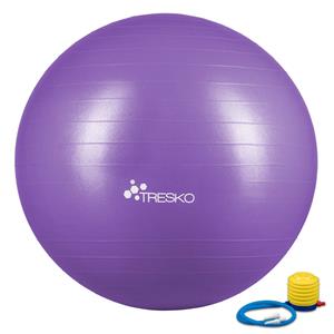 Tresko Yogabal Paars 85 cm, Trainingsbal, Pilates, gymbal