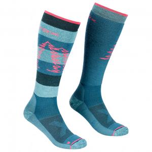 Ortovox - Women's Free Ride Long Socks - Skisokken, blauw