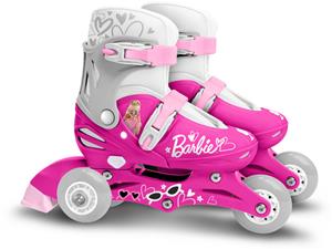 Stamp 2-in-1 skates Barbie hardboot verstelbaar roze/wit maat 27-30