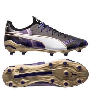 PUMA King Ultimate FG/AG Elements - Schwarz/PUMA Gold/Team Violet LIMITED EDITION