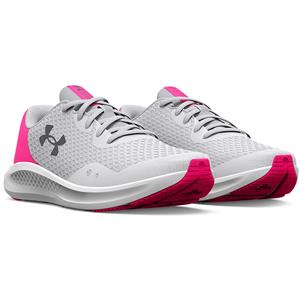 UNDER ARMOUR Charged Pursuit 3 Laufschuhe Mädchen 100 - halo gray/electro pink/metallic warm silver