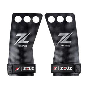 ZEUZ Fitness & Crossfit Grips port Handschoenen - Turnen - Gymnastics - Zwart - Carbon aat L