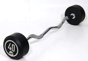 Muscle Power Vaste Curl Halterstang Rubber - 40 kg