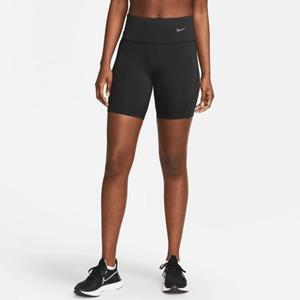 Nike Tight Mid-Rise Ribbed-Panel Running Shorts Women schwarz Größe XL