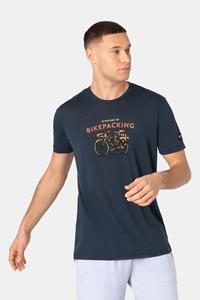 SUPER.NATURAL Print-Shirt Merino T-Shirt M BIKEPACKING TEE pflegeleichter Merino-Materialmix
