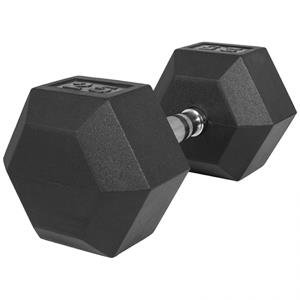 Gorilla Sports Dumbell - 25 kg - Gietijzer (rubber coating) - Hexagon - 