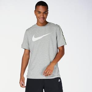 Nike Sportswear Repeat SS Tee grau/weiss Größe S